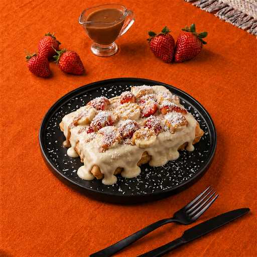 Beyaz Çikolata Belgium Waffle