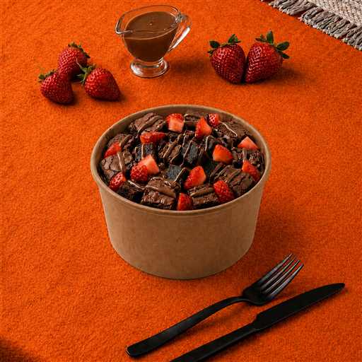 Çilekli Brownie Bowl