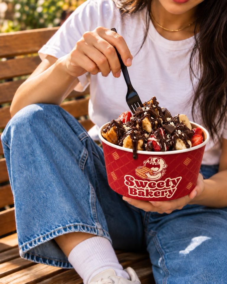 Sweety Bakery waffle bowl ile tatlı molası