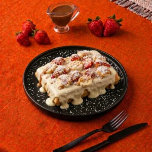 Beyaz Çikolata Belgium Waffle